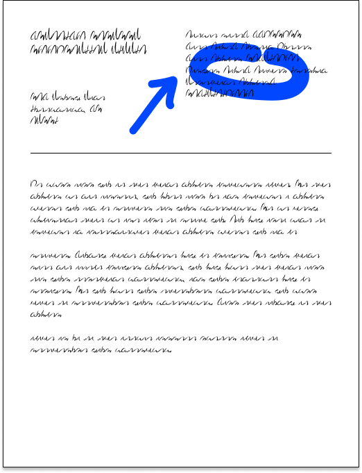 Example county letter showing where to find your case number.